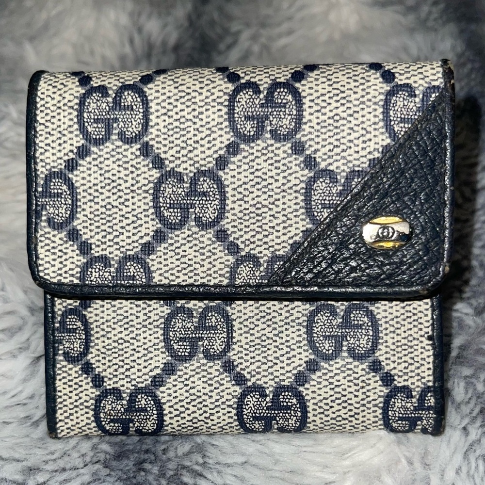 Gucci Blue and Cream Wallet
